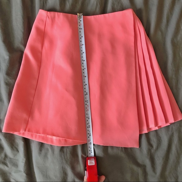 Topshop Coral Asymmetrical Mini-Skirt - Picture 5 of 11
